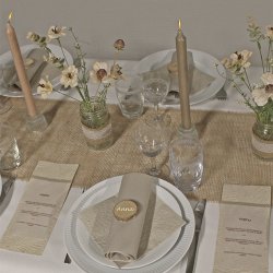 Bordkort til konfirmation og fest, tr�skive, 6 stk.