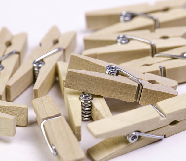 Sm� natur klemmer, 10 stk.