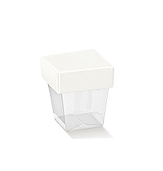 Gave�ske, transparent med hvidt l�g, 10 stk.