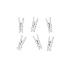 Sm� hvide klemmer, 20 stk.