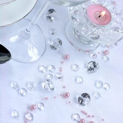 Bordpynt, klare krystaldiamanter, 100 stk.