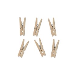 Sm� natur klemmer, 10 stk.