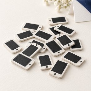 Pynt konfirmation, Iphone/mobil bordpynt/sticker af tr�, 24 stk.