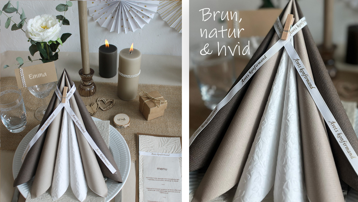brun natur beige bordd&aelig;kning inspiration
