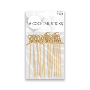 Cocktailpinde/sticks af bambus, 16 stk.