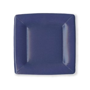 Milj�venlige foodsafe paptallerkner fra Caspari, m�rkebl� frokost/dessert 8 stk.