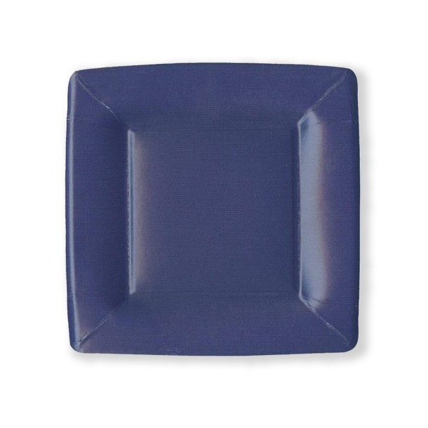 Milj�venlige foodsafe paptallerkner fra Caspari, m�rkebl� frokost/dessert 8 stk.