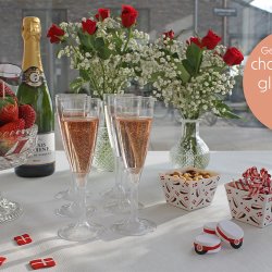 Genanvendelige plastik champagneglas, 20 stk.