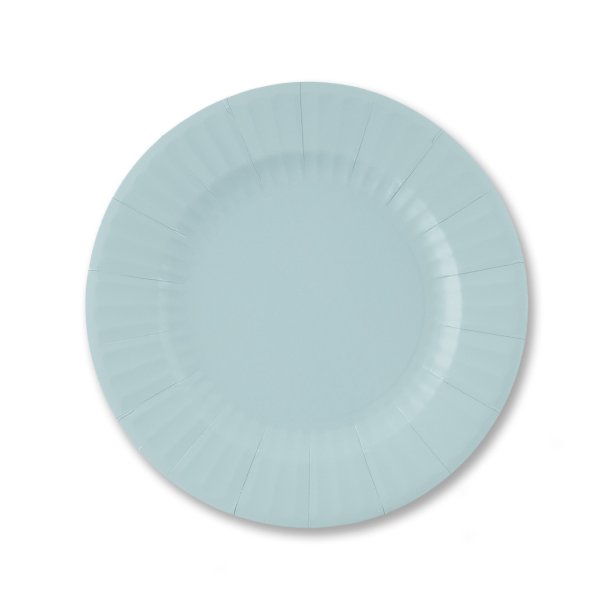 Paptallerkner 100% komposterbare, st�vbl� frokost/dessert, 8 stk.