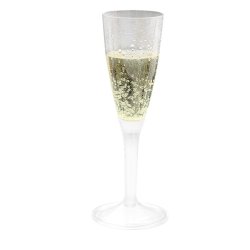 Genanvendelige plastik champagneglas, 20 stk.