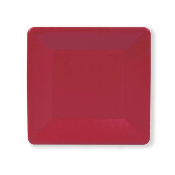 Miljvenlige foodsafe paptallerkner fra Caspari, rd frokost/dessert 8 stk.