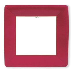 Milj�venlige foodsafe paptallerkner fra Caspari, r�d bort middag 8 stk.