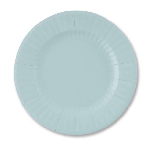 Paptallerkner 100% komposterbare, st�vbl� middag, 8 stk.