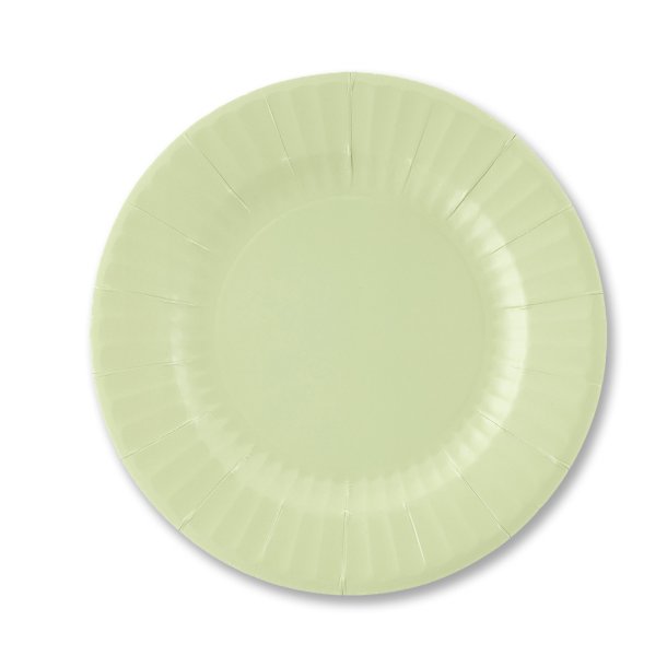 Paptallerkner 100% komposterbare, pistacie frokost/dessert 8 stk.