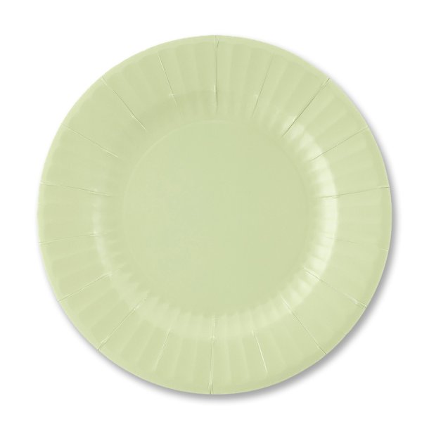 Paptallerkner 100% komposterbare, pistacie middag 8 stk.