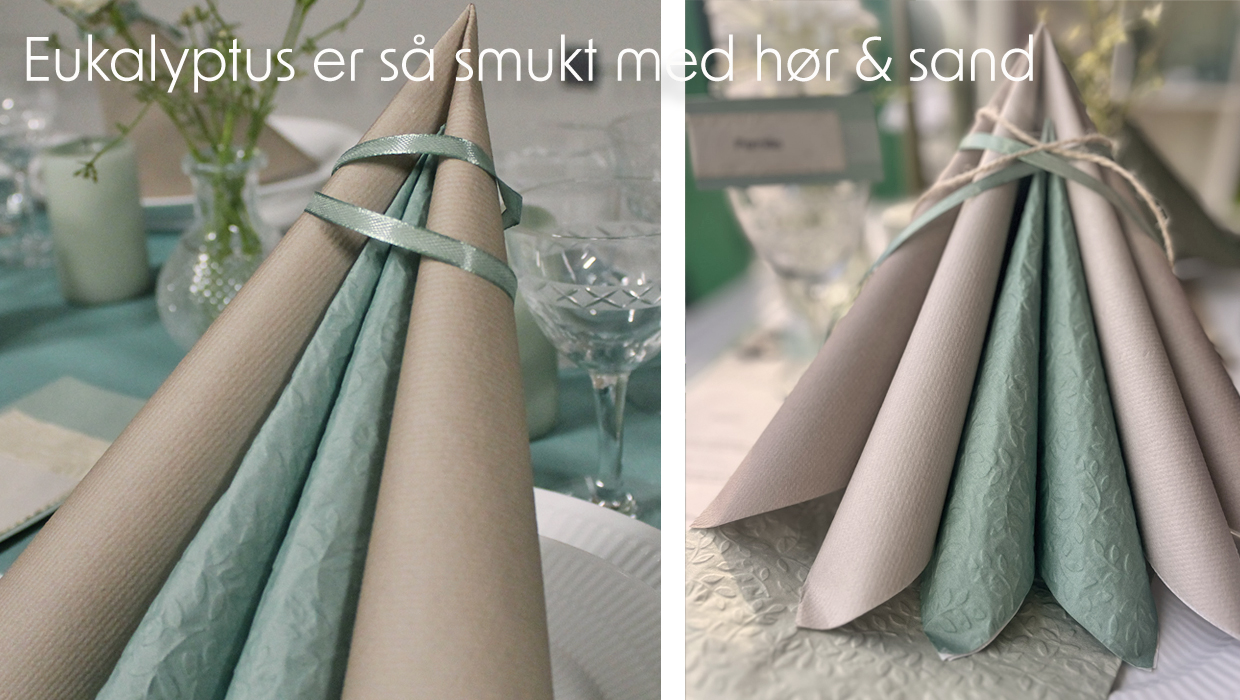 eukalyptus og natur konfirmation bordd&aelig;kning