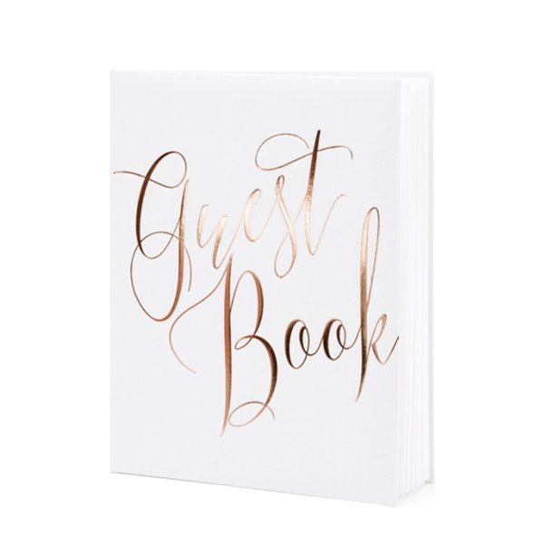 Gstebog, Hvid og rosegold
