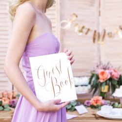 G�stebog, Hvid og rosegold