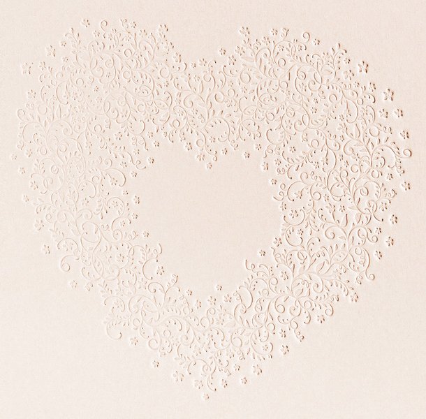 Gstebog, Powder embossed hjerte