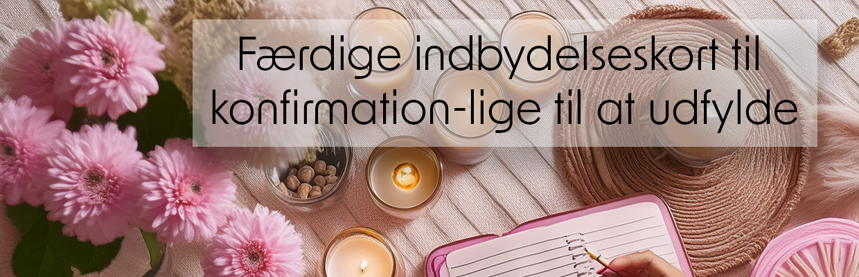 Indbydelseskort til konfirmation