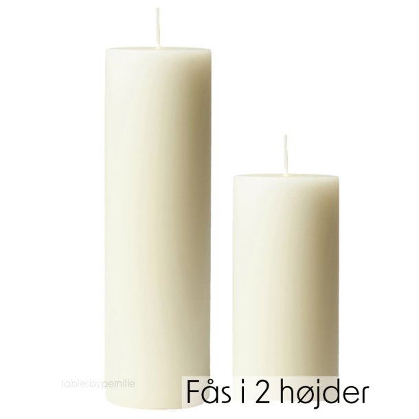 Cremefarvet bloklys fra Diederich Lys 