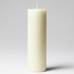 Cremefarvet bloklys fra Diederich Lys 