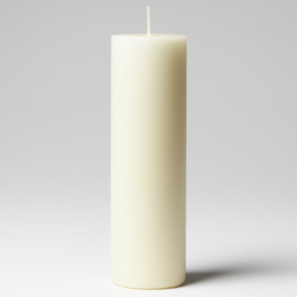 Cremefarvet bloklys fra Diederich Lys 