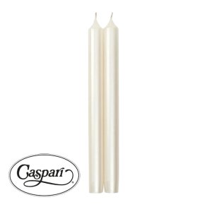 Eksklusive perlemor stagelys fra Caspari 2 stk.