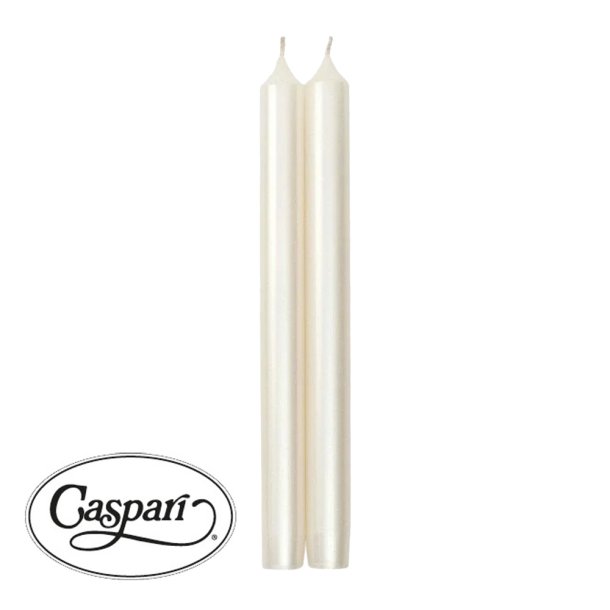 Eksklusive perlemor stagelys fra Caspari 2 stk.