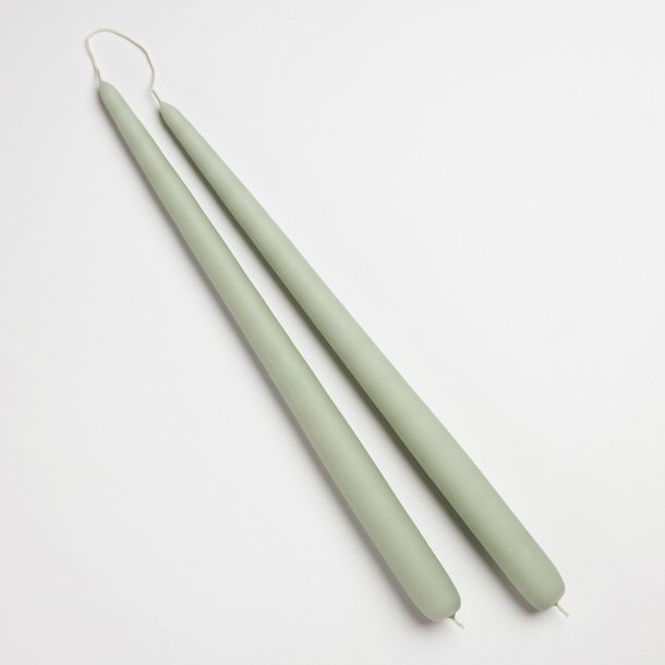 Eukalyptus/sage stagelys fra Diederich Lys, 2 stk.