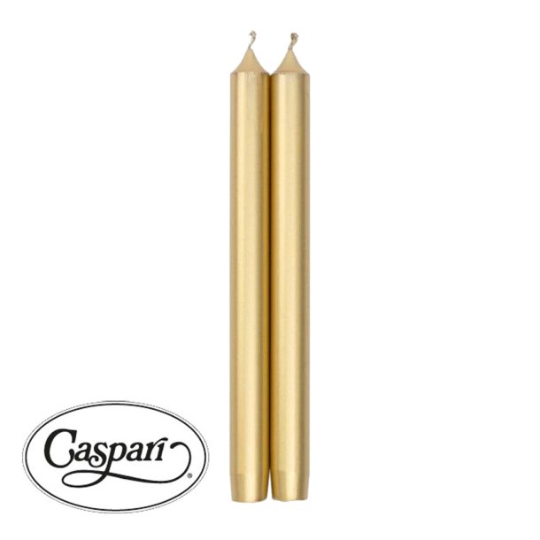 Eksklusive guld stagelys fra Caspari 2 stk.