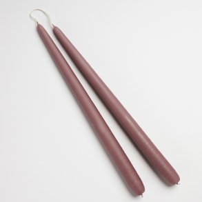 M�rk gammelrosa stagelys fra Diederich Lys, 2 stk.