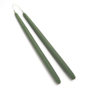 M�rkegr�nt stagelys fra Diederich Lys, 2 stk.