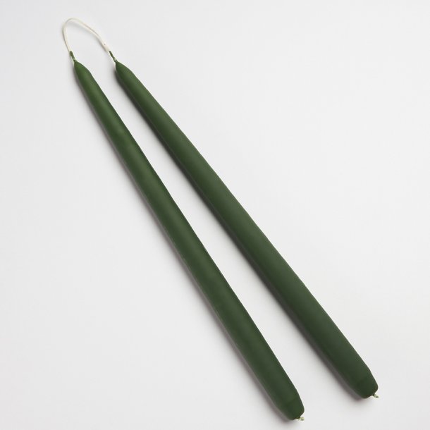 M�rkegr�nt stagelys fra Diederich Lys, 2 stk.