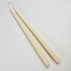 Cremefarvet stagelys fra Diederich Lys, 2 stk.