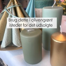 Skovgr�nt/oliven bloklys fra Diederich Lys 