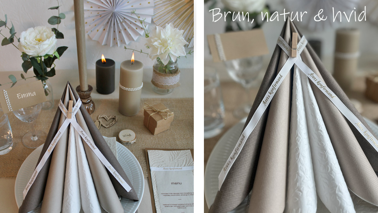 ideer til bordd&aelig;kning i natur og brun